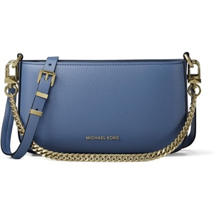 Michael Kors Women’s Bryant Small Convertible Crossbody Bag(Gold-tone Hardware/Pebble Leather/French Blue)