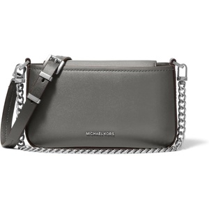 Michael Kors Women’s Bryant Small Convertible Crossbody Bag(Nickel-tone Hardware/Burnished Leather Edges/Storm)