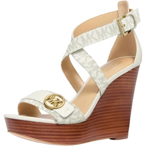 Michael Kors Women’s Carmen Wedge Sandal(Vanilla)