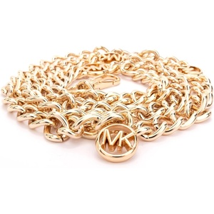 Michael Kors Womens Charm Chain Belt, Stylish & Versatile Fashion Accessory for Everyday Wear(Gold)