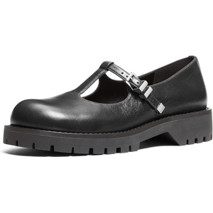 Michael Kors Women’s Darrington Mary Jane Flat(Black/Volare Leather)