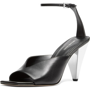 Michael Kors Women’s Electra Sandal(Black/Galvanized Heel)