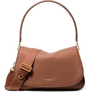 Michael Kors Women’s Holmes Medium Convertible Messenger(Gold-tone Hardware/Leather/Luggage)