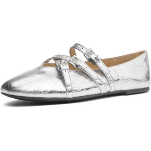 Michael Kors Women’s Indy Flex Ballet Flat(Silver)