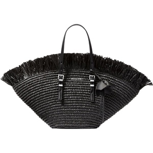 Michael Kors Women’s Isa Small Fan Tote(Black/Black)