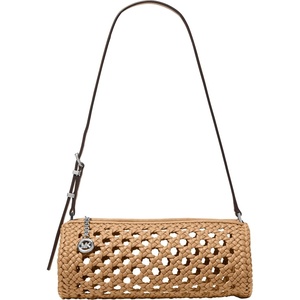 Michael Kors Women’s Izzy Small Barrel Pouchette(Silver-tone Hardware/Nappa Leather/Peanut)