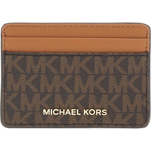 Michael Kors Women’s Jet Set Card Holder, Gold-Tone Hardware/Luggage(Brown)