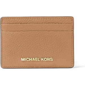 Michael Kors Women’s Jet Set Card Holder, Gold-Tone Hardware/Luggage(Gold-tone Hardware/Pebble Leather/Husk)