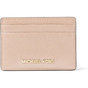Michael Kors Women’s Jet Set Card Holder, Gold-Tone Hardware/Luggage(Gold-tone Hardware/Pebble Leather/Soft Pink)