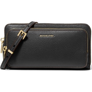 Michael Kors Women’s Jet Set Continental Crossbody Wallet(Black)