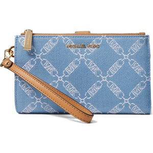 Michael Kors Women’s Jet Set Double Zip Wristlet(Denim Multi)