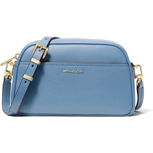 Michael Kors Women’s Jet Set Small Camera Crossbody(Gold-tone Hardware/Embossed Goat Leather/French Blue)