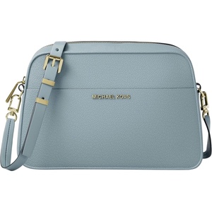 Michael Kors Women’s Jet Set Small Camera Crossbody(Gold-tone Hardware/Leather/Chambray)