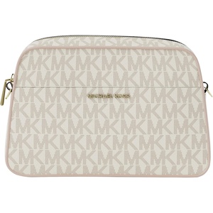 Michael Kors Women’s Jet Set Small Camera Crossbody(Mk Signature/Vanilla/Soft Pink)
