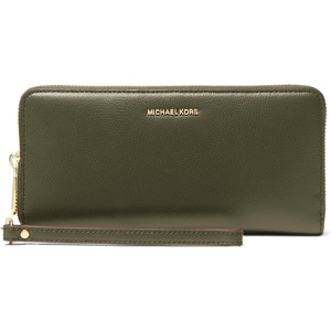 Michael Kors Women’s Jet Set Travel Continental, Gold-Tone Hardware/MK Signature Semi Lux Black, Chambray(Gold-tone Hardware/Sahara Leather/Ivy)