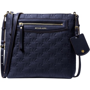 Michael Kors Women’s Jet Set Travel Large Top-Zip Crossbody(Gold-tone Hardware/Leather/Dress Blues)