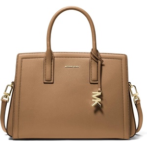 Michael Kors Women’s Laila Medium Satchel(Gold-tone Hardware/Embossed Goat Leather/Husk)