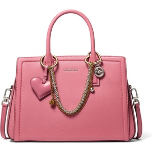 Michael Kors Women’s Laila Medium Satchel(Silver-tone Hardware/Jewel Chain/Rosewood)
