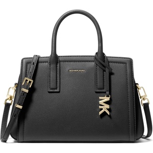 Michael Kors Women’s Laila Small Satchel(Gold-tone Hardware/Black)