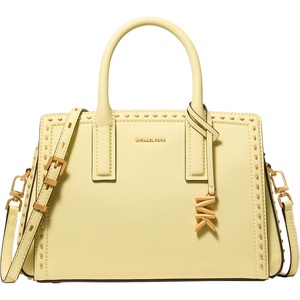Michael Kors Women’s Laila Small Satchel(Gold-tone Hardware/Leather/Lemon)