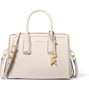Michael Kors Women’s Laila Small Satchel(Gold-tone Hardware/Light Cream)