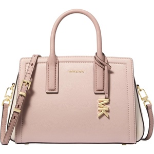 Michael Kors Women’s Laila Small Satchel(Leather/Soft Pink/Light Cream/Fawn)