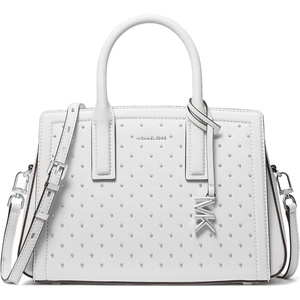 Michael Kors Women’s Laila Small Satchel(Optic White 1)