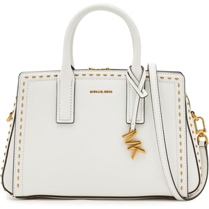 Michael Kors Women’s Laila Small Satchel(Optic White 2)
