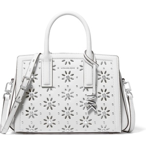 Michael Kors Women’s Laila Small Satchel(Optic White)