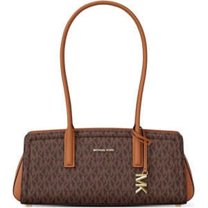 Michael Kors Women’s Laila Small Shoulder Tote Bag(Mk Signature/Brown/Acorn)