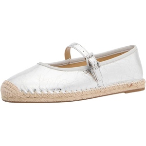Michael Kors Women’s Lynn Ballet Espadrille Shoes(Silver)