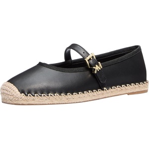 Michael Kors Women’s Lynn Ballet Espadrille Shoes(Vachetta Leather/Grosgrain/Black)