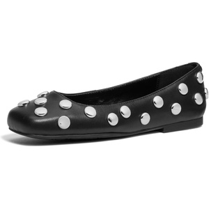 Michael Kors Women’s Matilda Flex Flat(Dome Studs/Black)