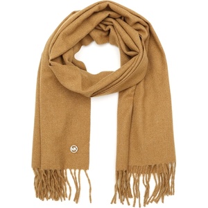 Michael Kors Womens Metallic Herringbone Wrap, Stylish Fashion Accessory(Dark Camel Gold Me)