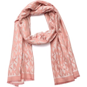 Michael Kors Women’s Mk Charm Colorblocked Lws Scarf, Stylish Fashion Accessory for Cold Weather(Dusty Rose)