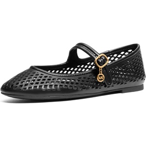 Michael Kors Women’s Nellie Flex Ballet(Diamond Cut Leather/Black)