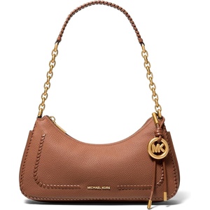 Michael Kors Women’s Nolita Medium Chain Pouchette Bag(Gold Tone Hardware/Leather/Luggage)