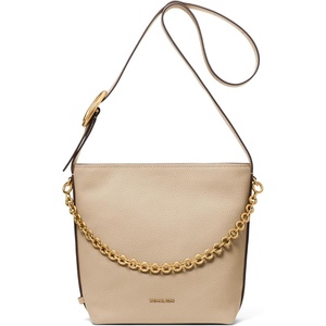 Michael Kors Women’s Nolita Small Bucket Tote Bag(Gold-tone Hardware/Leather/Khaki)