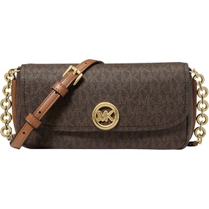 Michael Kors Women’s Nolita Small Flap Chain Crossbody(Brown/Acorn)