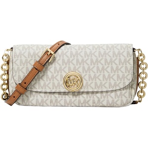 Michael Kors Women’s Nolita Small Flap Chain Crossbody(Vanilla/Acorn)