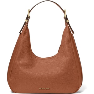 Michael Kors Women’s Nolita Small Hobo Shoulder Bag(Gold-tone Hardware/Luggage)