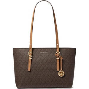 Michael Kors Women’s Quinn Medium Top-Zip Tote(Gold-tone Hardware/Brown/Acorn)