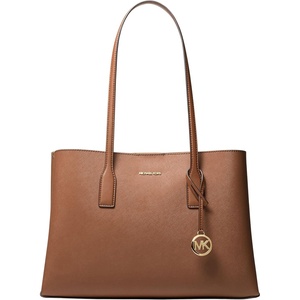 Michael Kors Women’s Ruthie Medium Tote Bag(Gold-tone Hardware/Leather/Luggage)