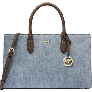 Michael Kors Women’s Scarlett Medium Satchel(Gold-tone Hardware/Denim/New Horizon)