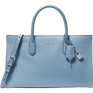 Michael Kors Women’s Scarlett Medium Satchel(Silver-tone Hardware/Chambray)