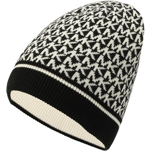 Michael Kors Women’s Smallest Mk Colorblock Beanie(Black/Cream)