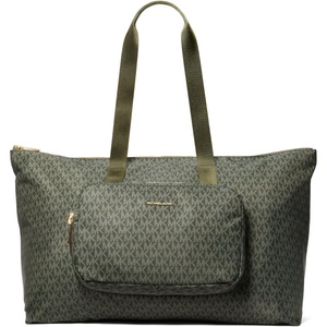 Michael Kors Women’s Tanner Large Packable Tote(Gold-tone Hardware/Mk Signature Nylon/Ivy)
