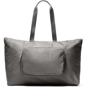 Michael Kors Women’s Tanner Large Packable Tote(Silver-tone Hardware/Mk Signature Nylon/Storm)