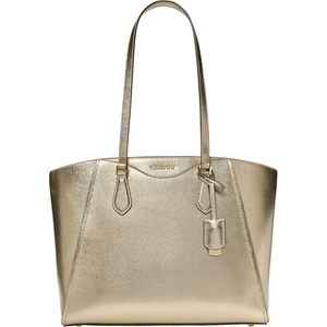 Michael Kors Women’s Taryn Large Multi-functional Top-zip Tote Bag(Gold-tone Hardware/Pale Gold)