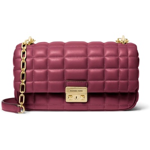 Michael Kors Women’s Tribeca Large Convertible Chain Shoulder Bag(Gold-tone Hardware/Mulberry)